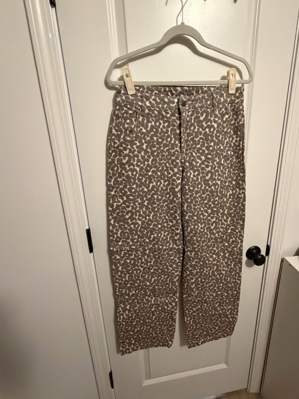Wild Fable Leopard Print Wide Leg Jeans in Taupe and Cream